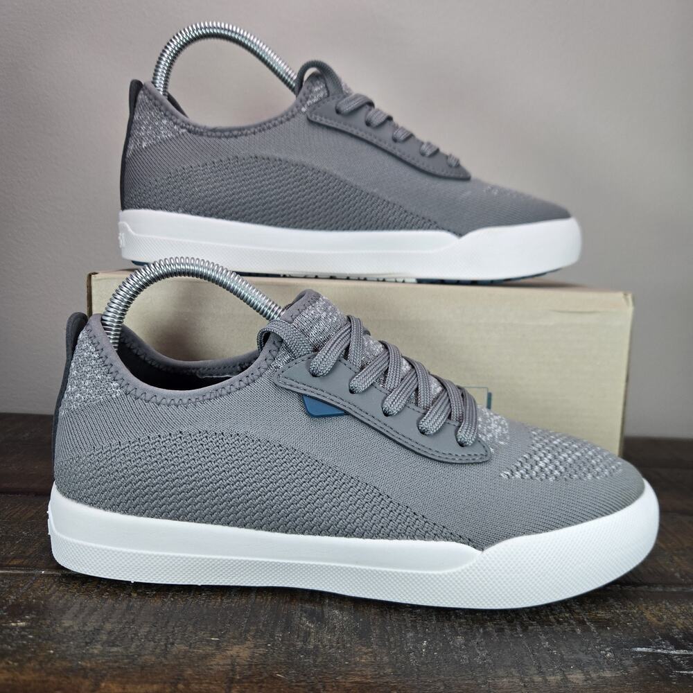 Vessi Weekend 1.5 Sneaker Womens Size 8 Waterproof Shoes Concrete Gray White